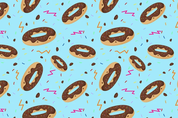 Seamless Pattern Donuts Illustration — Foto de Stock