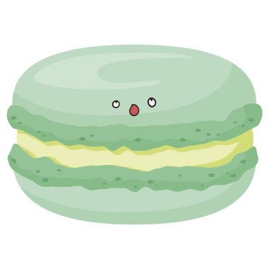 cute illustration of cartoon macaroon 