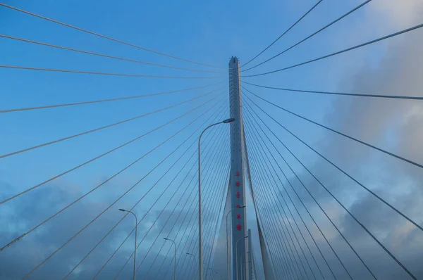 Shanghai Yangtze River Bridge Which Links Chongming Changxing Islands Shanghai — Foto Stock