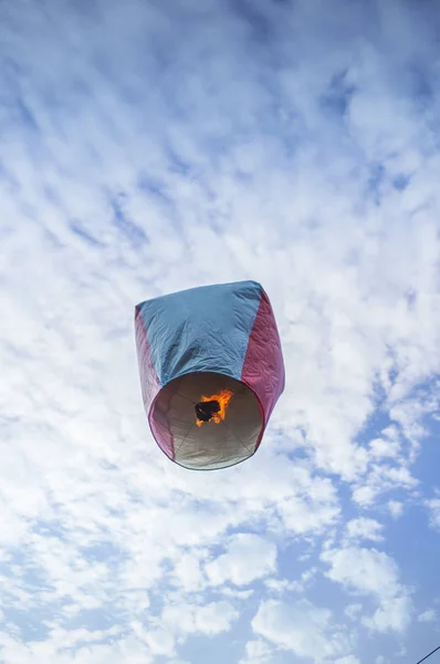 Lanterna Céu Lanterna Voadora Fundo — Fotografia de Stock