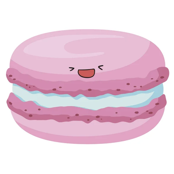 Macaroon Smiley Face Banner Stylish Illustration — ストック写真