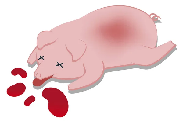 Απεικόνιση Της Ασθένειας Των Ζώων Μόλυνση Γουρούνι — Φωτογραφία Αρχείου