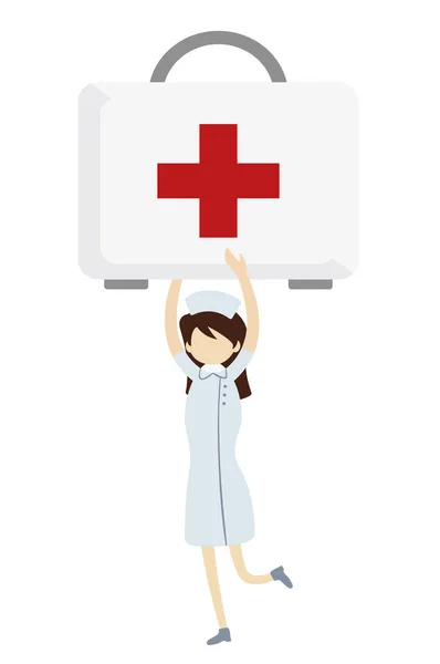 Ärztin Frau Charakter Krankenhaus Ärztin Illustration — Stockfoto