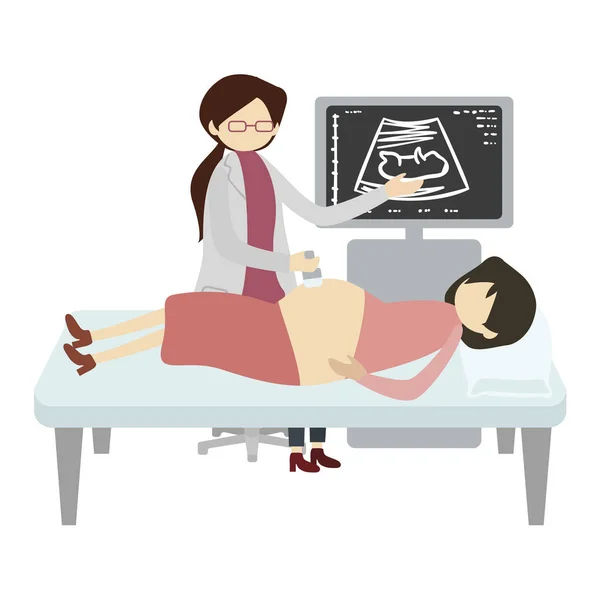 Doctor Pregnant Woman Illustration —  Fotos de Stock