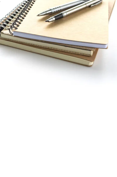 Pila Cuadernos Sobre Fondo Blanco — Foto de Stock