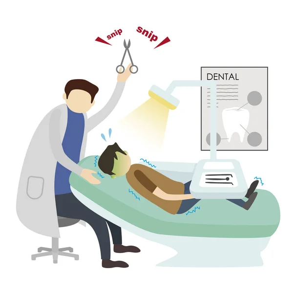 Dentista Com Paciente Hospital Ilustração — Fotografia de Stock