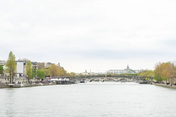 Paisagem Urbana Com Rio Ponte Paris França — Fotografia de Stock