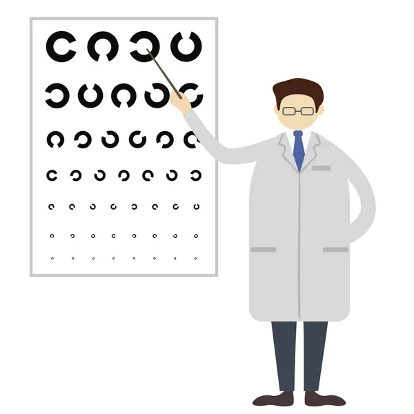 Ophthalmologist Doctor Banner Stylish Illustration —  Fotos de Stock