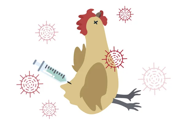 Illustration Animal Illness Infection Hen Vaccine — стокове фото