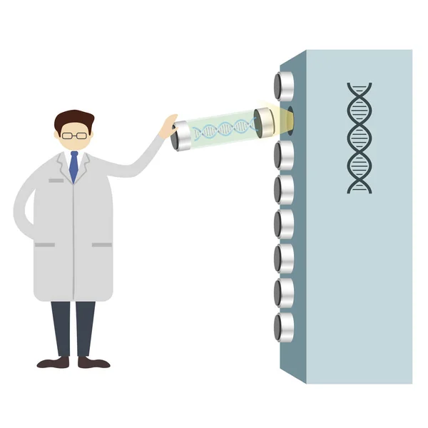 Scientist Dna Containers Illustration — Photo