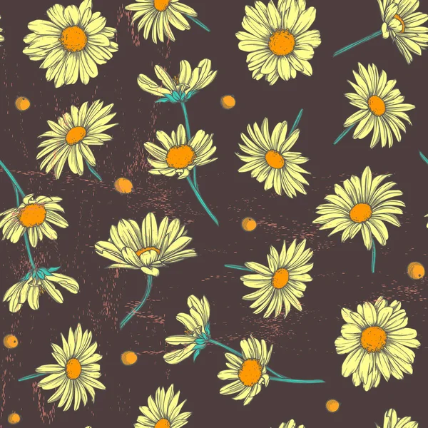 Papatya ile Retro seamless modeli