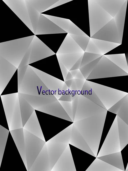 Fond blanc abstrait avec polygones triangulaires — Image vectorielle