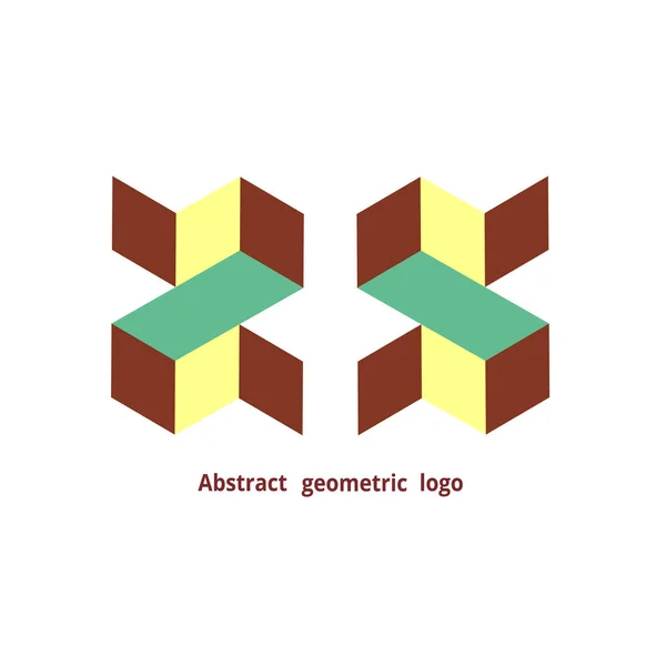 Logotipo geométrico abstrato em um fundo branco — Vetor de Stock