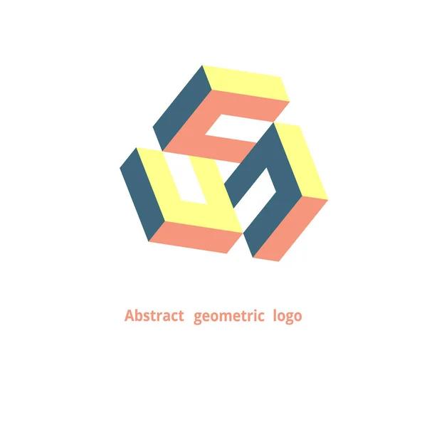 Abstrakt geometrisk logotyp på en vit bakgrund — Stock vektor