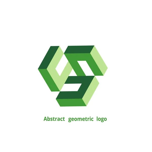 Logo géométrique abstrait sur fond blanc — Image vectorielle