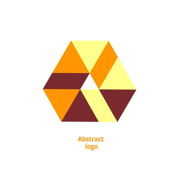 Abstraktes geometrisches Logo auf weißem Hintergrund — Stockvektor