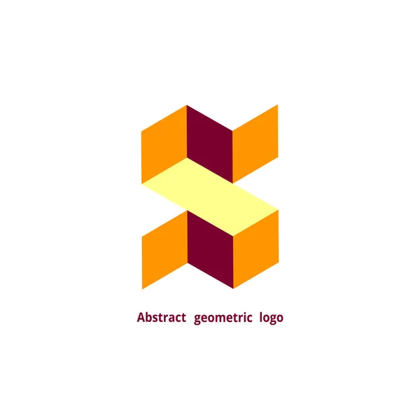 Abstraktní geometrické logo na bílém pozadí — Stockový vektor