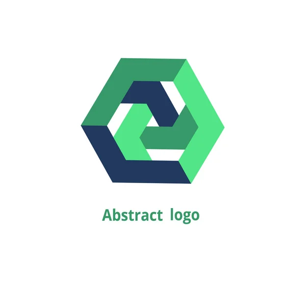 Logotipo geométrico abstracto sobre un fondo blanco — Archivo Imágenes Vectoriales