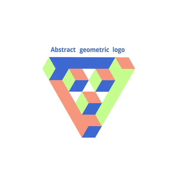 Abstraktní geometrické logo na bílém pozadí — Stockový vektor