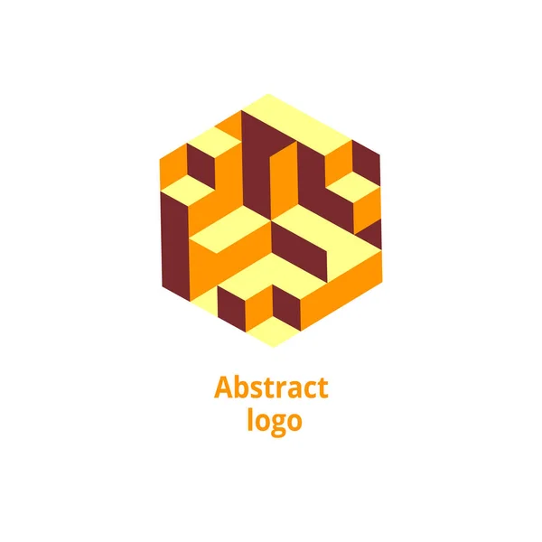 Logotipo geométrico abstracto sobre un fondo blanco — Vector de stock