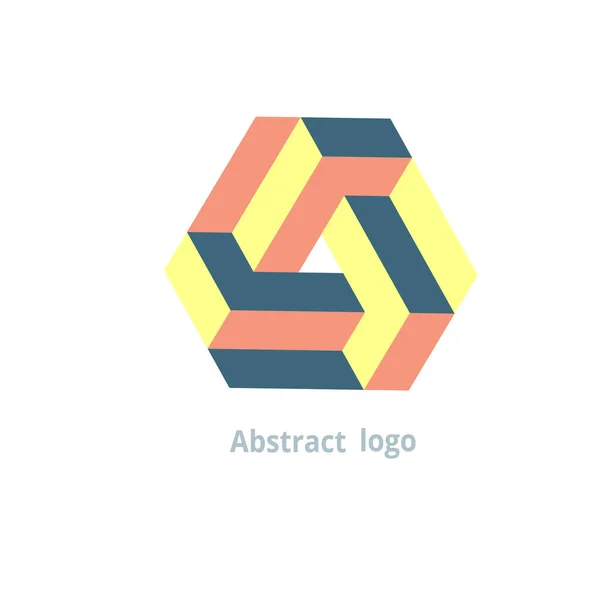 Logotipo geométrico abstracto sobre un fondo blanco — Vector de stock