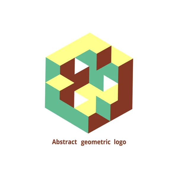 Abstraktní geometrické logo na bílém pozadí — Stockový vektor