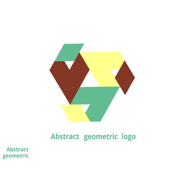 白い背景に抽象的な幾何学的ロゴ — ストックベクタ