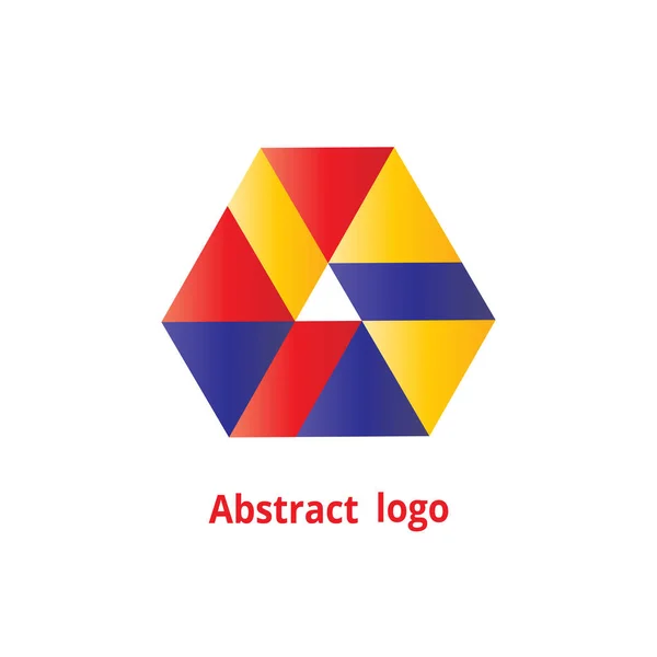 Logotipo geométrico abstracto sobre un fondo blanco — Vector de stock