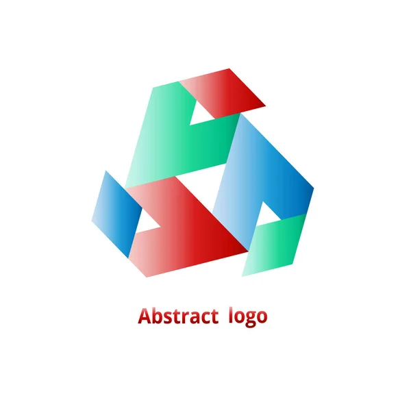 Logotipo geométrico abstracto sobre un fondo blanco — Vector de stock