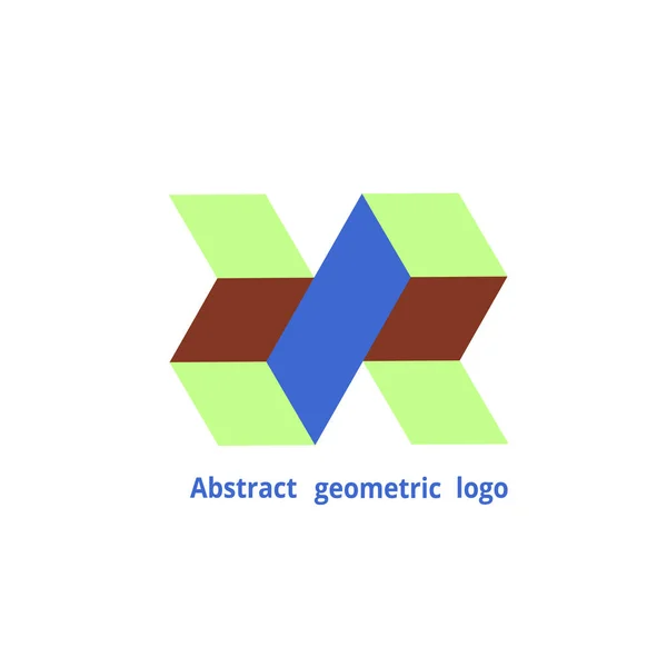 Abstraktní geometrické logo na bílém pozadí — Stockový vektor