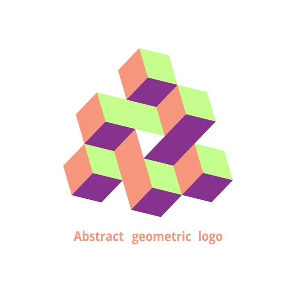 Abstraktes geometrisches Logo auf weißem Hintergrund — Stockvektor