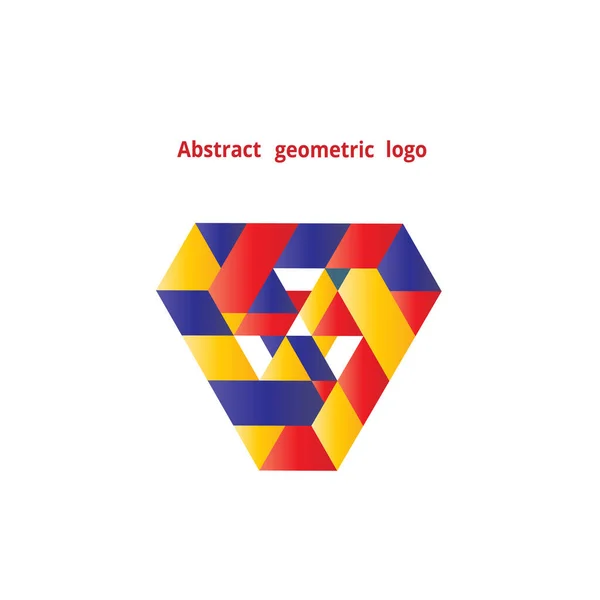 Logotipo geométrico abstrato em um fundo branco — Vetor de Stock