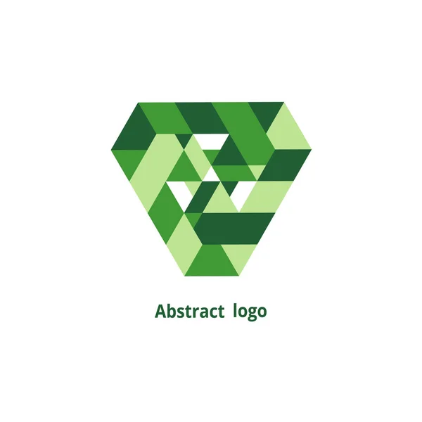 Logotipo geométrico abstracto sobre un fondo blanco — Archivo Imágenes Vectoriales