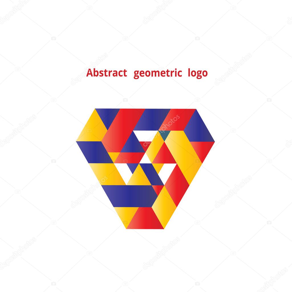 Abstract geometric logo on a white background. Vector illustration