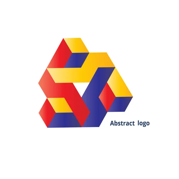 Logotipo geométrico abstracto sobre un fondo blanco — Archivo Imágenes Vectoriales