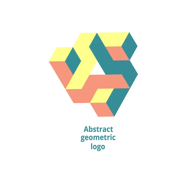 Abstraktní geometrické logo na bílém pozadí — Stockový vektor