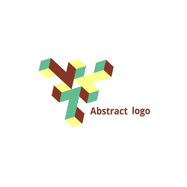 Abstraktes geometrisches Logo auf weißem Hintergrund — Stockvektor
