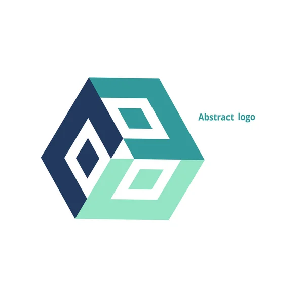 Абстрактный геометрический логотип на белом фоне — стоковый вектор