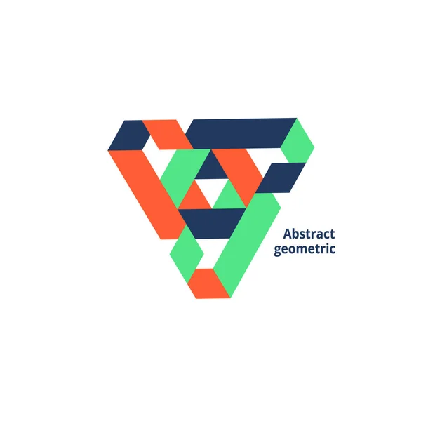 Logotipo geométrico abstrato em um fundo branco — Vetor de Stock