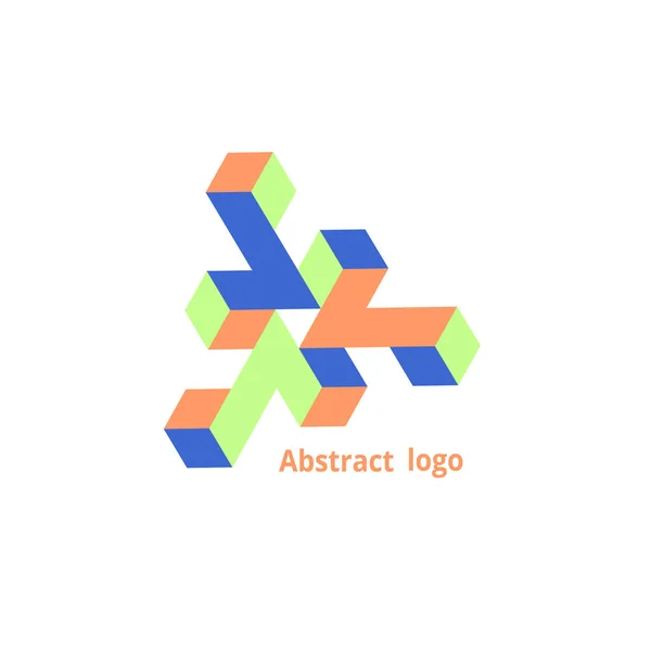 Beyaz zemin üzerinde soyut geometrik logo — Stok Vektör