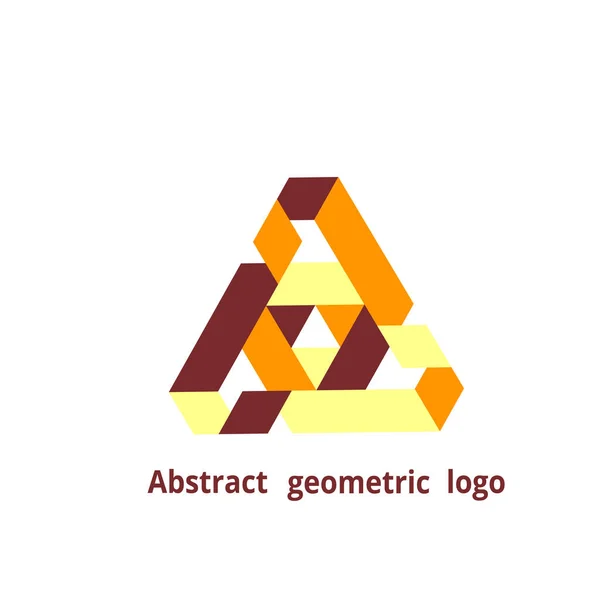 Logotipo geométrico abstracto sobre un fondo blanco — Vector de stock