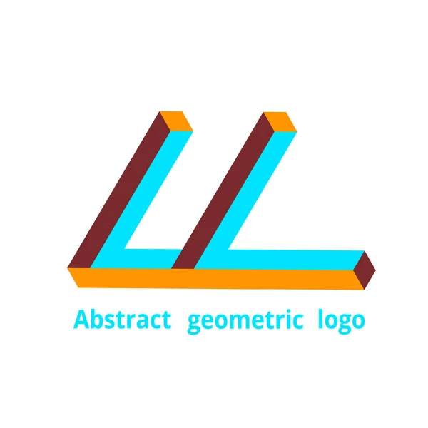 Logotipo geométrico abstracto sobre un fondo blanco — Vector de stock