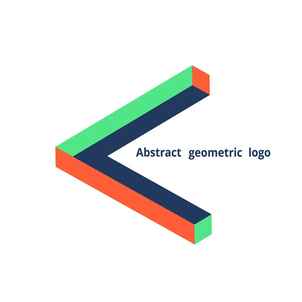 Abstraktes geometrisches Logo auf weißem Hintergrund — Stockvektor