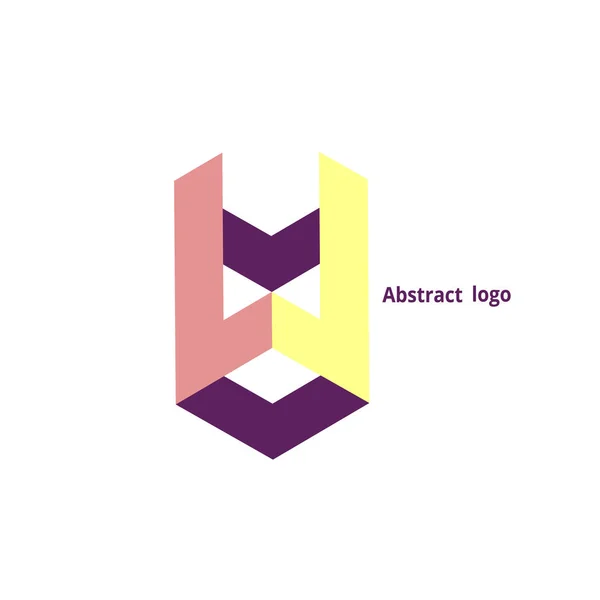 白い背景に抽象的な幾何学的ロゴ — ストックベクタ