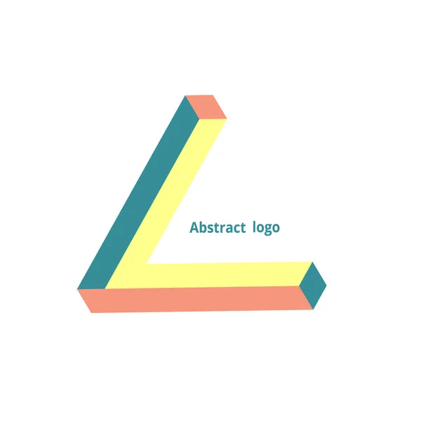Abstract geometrisch logo op een witte achtergrond — Stockvector
