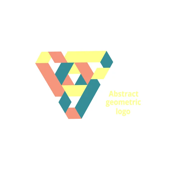 Αφηρημένο γεωμετρικό λογότυπο σε λευκό φόντο Εικονογράφηση Αρχείου