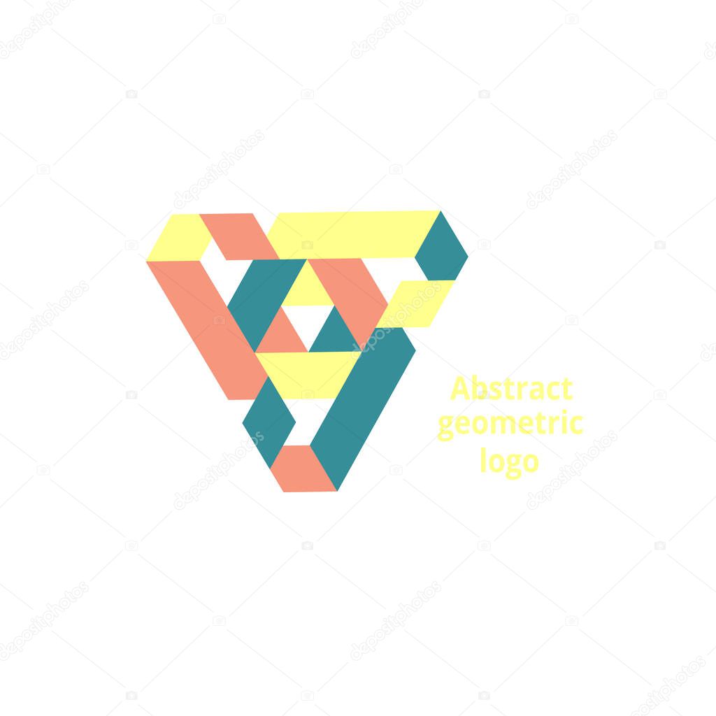 Abstract geometric logo on a white background. Vector illustration