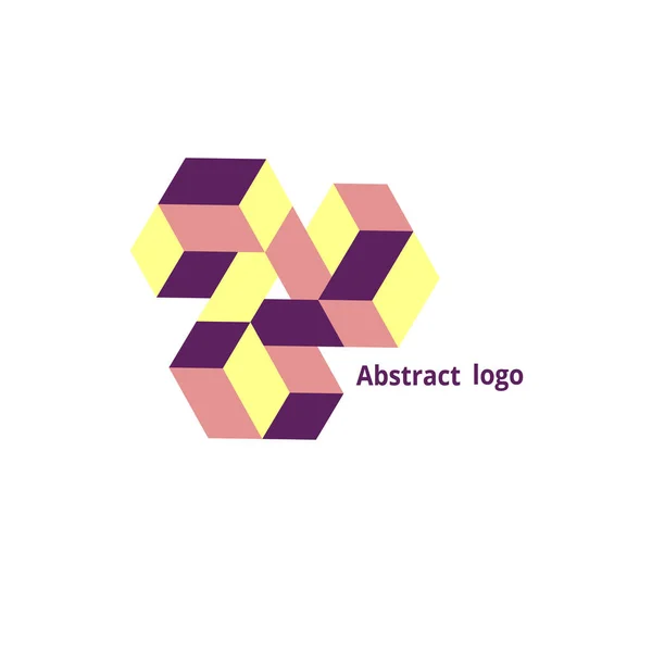 Logotipo geométrico abstracto sobre un fondo blanco — Archivo Imágenes Vectoriales