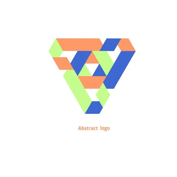 白い背景に抽象的な幾何学的ロゴ — ストックベクタ