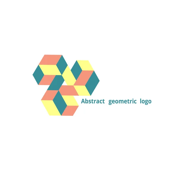 Абстрактний геометричний логотип на білому тлі — стоковий вектор